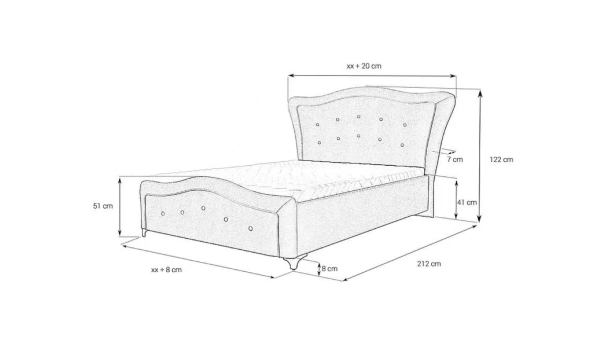 Gepolstertes Bett - ART81230